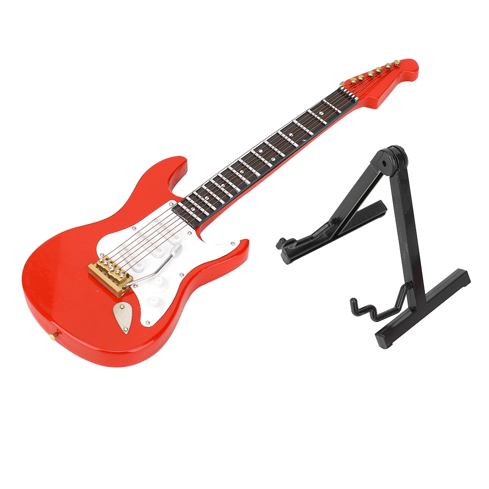 Musical Instrument Music - Miniaturowy model czerwonej gitary elektrycznej, instrument