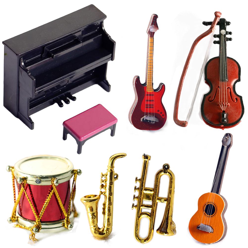 Musical Instrument Names - Miniaturowe instrumenty muzyczne dla lalek w