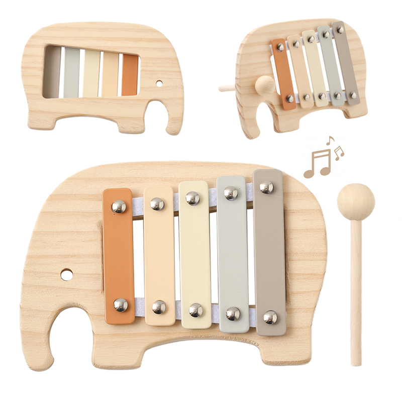 Musical Instruments Cartoon - Zabawka Montessori dla dzieci kreskówka słoń