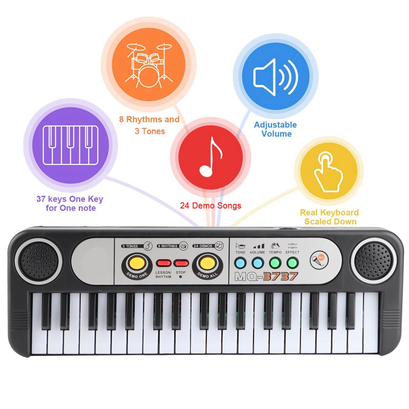 37-klawiszowa elektryczna klaw – Musical Instrument Names recenzja i cena